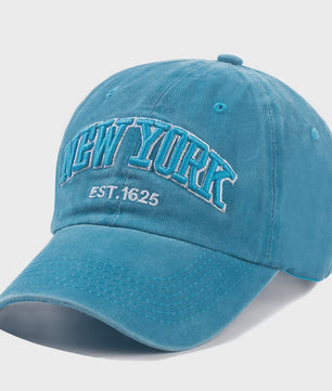 New York Baseball Cap - Washed Katoen Snapback voor Heren & Dames