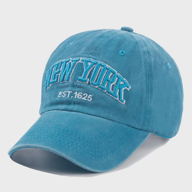 New York Baseball Cap - Washed Katoen Snapback voor Heren & Dames