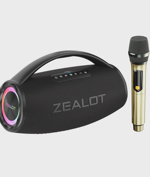 Zealot S97 Karaoke Speaker met 2 Draadloze Microfoons - Draagbaar Bluetooth Geluidssysteem