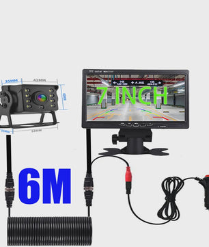 Universele Achteruitrijcamera met HD Monitor voor Auto, Vrachtwagen, Bus - Nachtzicht & Waterdicht