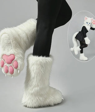 Pluche Poot Laarsjes - Cosplay & Fursuit Kattenpoot Schoenen