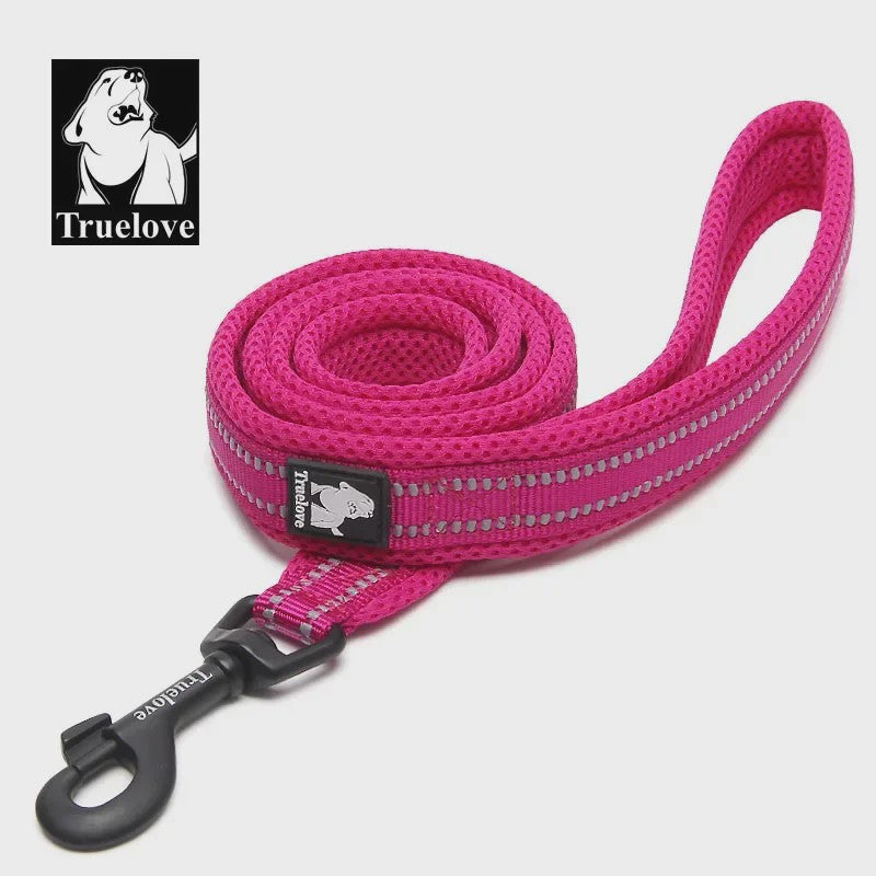 Truelove Zachte Hondenriem 200cm - Reflecterend Nylon Mesh, Gevoerd, voor Puppy tot Grote Hond/Kat