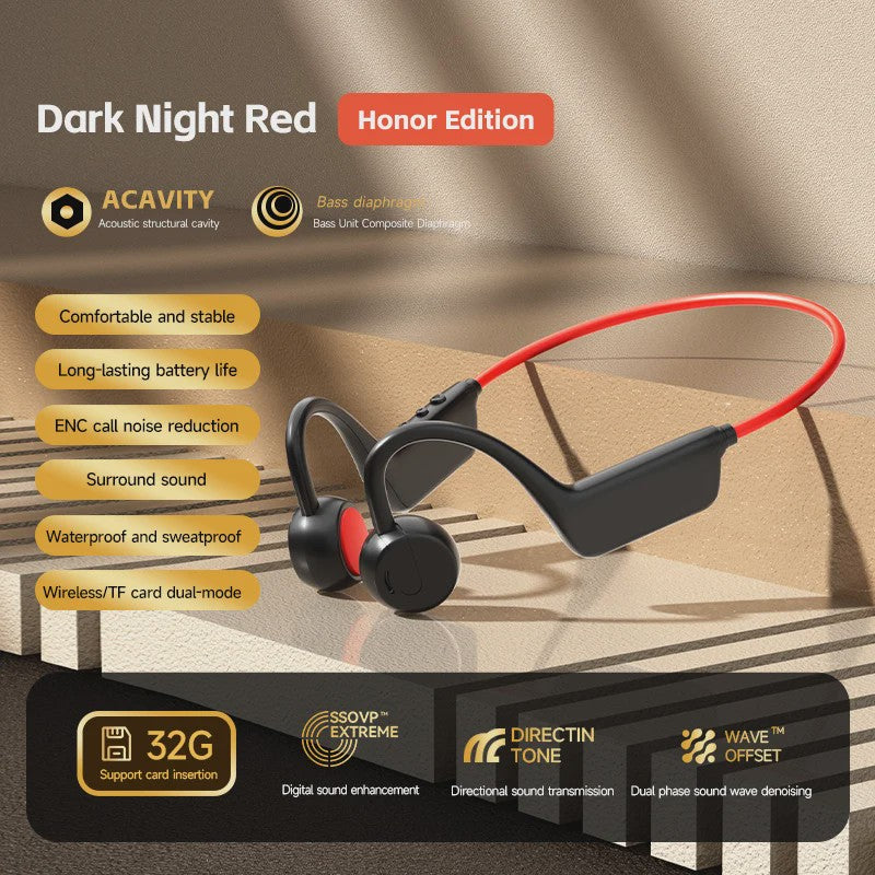 Lenovo Bone Conduction Koptelefoon - Draadloos, Waterdicht & Bluetooth 5.4 voor Sport & Zwemmen