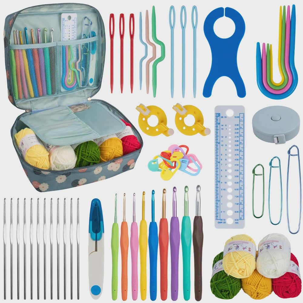 Complete Haak- en Breiset met Opbergtas: Ergonomische Haken, Naalden & Accessoires