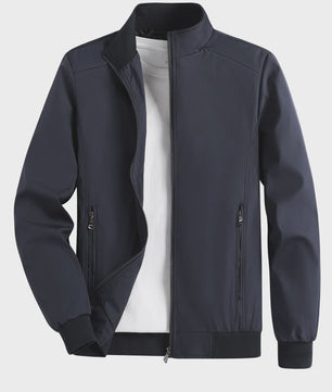 Heren Casual Bomberjack Lente/Herfst - Dunne, Effen Kleur Jas met Opstaande Kraag