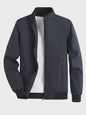 Heren Casual Bomberjack Lente/Herfst - Dunne, Effen Kleur Jas met Opstaande Kraag