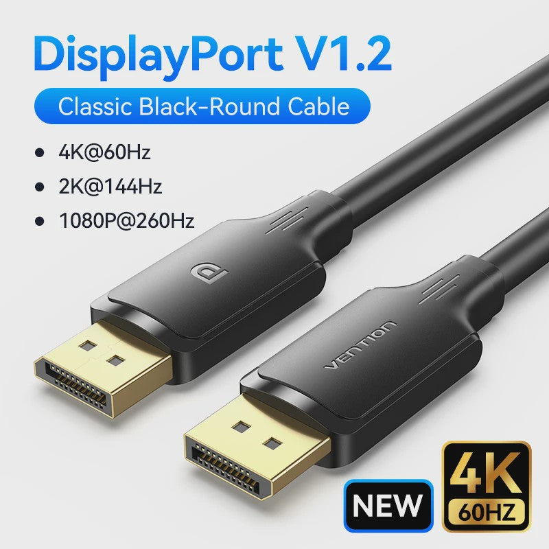 Vention 8K DisplayPort 1.4 Kabel - 4K@144Hz, 32.4Gbps, HDR, G-Sync/FreeSync