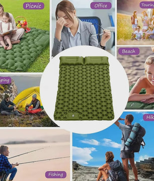 Dubbel Kampeerluchtbed - Ultralicht & Draagbaar Slaapmatje voor Buitenavonturen