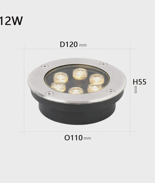 Waterdichte LED Grondspot 6W/10W/12W - Vierkante Tuinverlichting Buiten