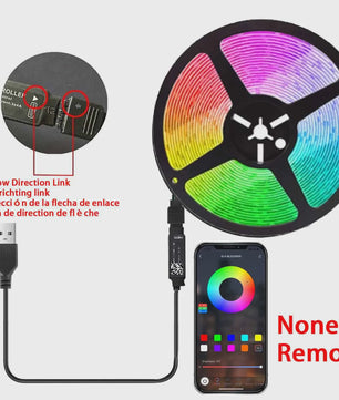 5M RGB LED Strip met USB & Afstandsbediening - Sfeervolle Verlichting voor TV, Gamekamer & Feestjes