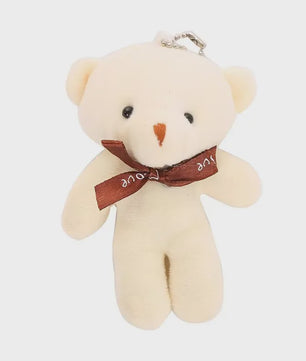 Set van 10 Mini Strikje Teddybeer Pluche Hangers - Kleurrijk en Zacht