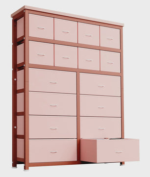 Ladekast met 16 Lades - Hoge Commode Organizer voor Slaapkamer