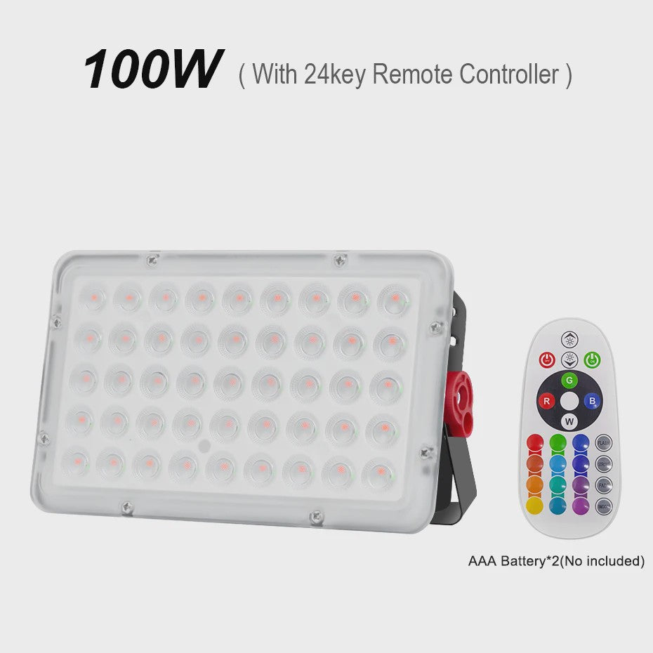 RGB LED Buitenlamp Floodlight 50W/100W/200W - Waterdicht IP66 - Tuin & Straatverlichting