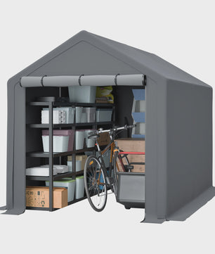 Ruime Garage Carport 190x296x200cm - Waterdichte Stalen Berging met Roldeur