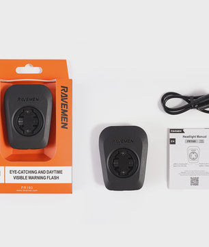 Ravemen FR300/FR160 Fietsverlichting Out-Front - USB Oplaadbaar, Waterdicht IPX6, Compatibel met Garmin/Wahoo