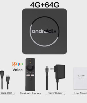Android TV Box Q10: 8K Ultra HD Media Player met Dual Band WiFi & Google Voice Assistant