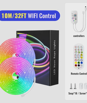 RGB LED Neon Strip Waterdicht met APP & Afstandsbediening - Slimme WIFI & Alexa Compatibel