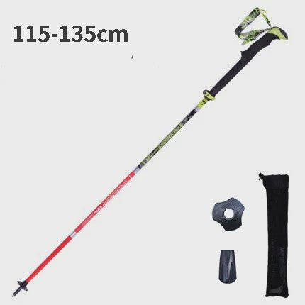 Pioneer Ultralichte Carbon Trekkingstokken - Opvouwbaar & Snel Sluitend (115-135cm)