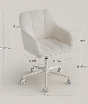 Ergonomische Corduroy bureaustoel met verstelbare hoogte en draaifunctie - Comfortabel en Stijlvol