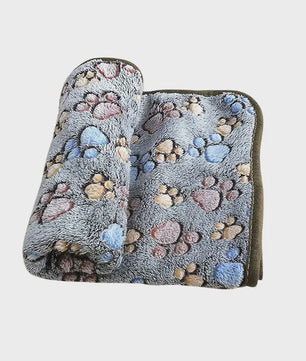 Zachte Pluche Deken voor Huisdieren - Warm & Comfortabel met Schattige Cartoon Pootjesprint