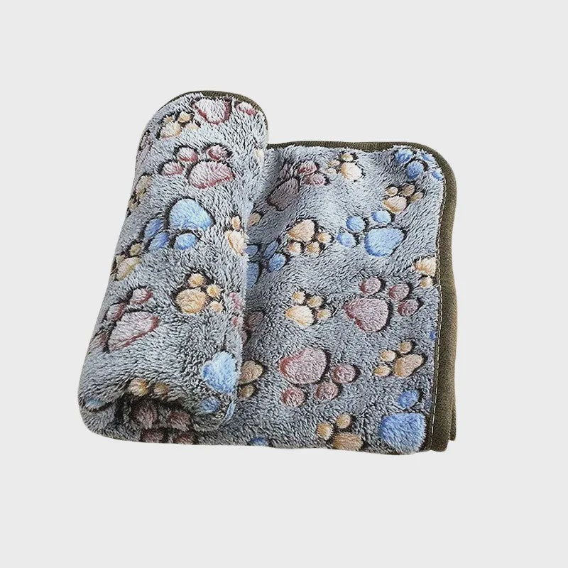 Zachte Pluche Deken voor Huisdieren - Warm & Comfortabel met Schattige Cartoon Pootjesprint