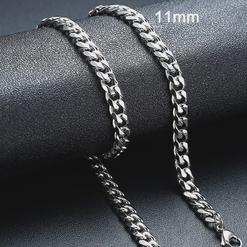 Klassieke Cuban Chain Ketting Heren Dames - Roestvrij Staal (3-11mm)