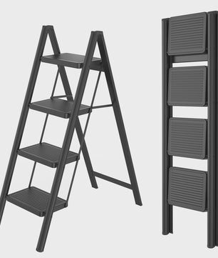 Opvouwbare Steekladder met Optionele Handgreep - 2/3/4 Treden, 250kg Belastbaar