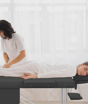 Draagbare Massage Tafel Aluminium - Inklapbaar, Verstelbaar (62-83cm), 230kg Draagkracht, met Armleuningen & Hoofdsteun
