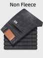 Herens Jeans: Losse Straight Leg Pasvorm met Retro Washed Look - Elastisch & Warm voor Elk Seizoen