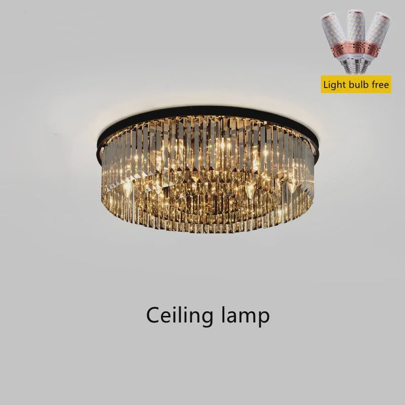 Luxe Kristallen Plafondlamp - Nordic Design LED Kroonluchter voor Woonkamer & Slaapkamer