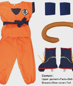 Son Goku Kinder Cosplay Kostuum - Anime Dragon Ball Z Outfit voor Feestjes & Halloween