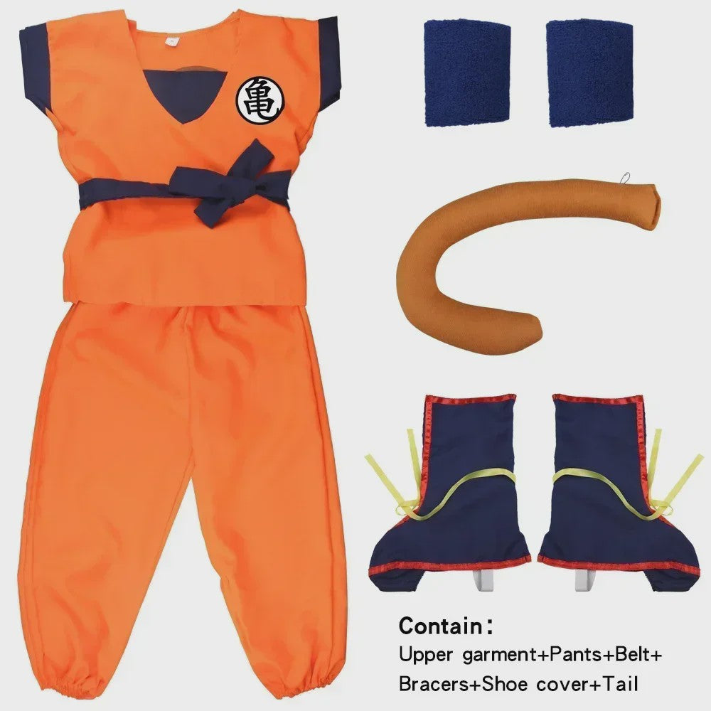 Son Goku Kinder Cosplay Kostuum - Anime Dragon Ball Z Outfit voor Feestjes & Halloween