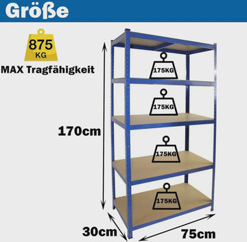 170x75x30 350kg Blue
