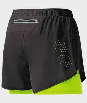 Heren Sportshorts Dubbellaags - Sneldrogend & Comfortabel voor Fitness en Hardlopen