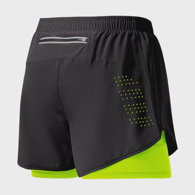 Heren Sportshorts Dubbellaags - Sneldrogend & Comfortabel voor Fitness en Hardlopen