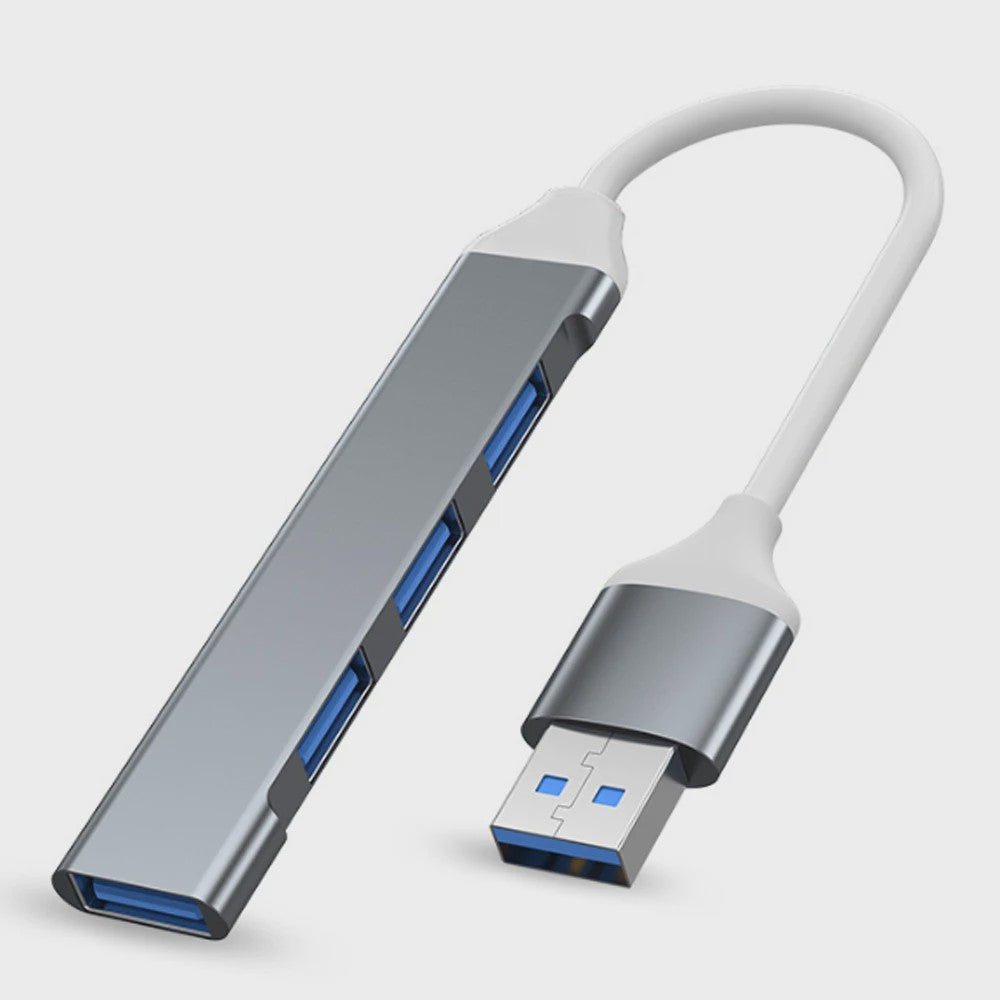USB C Hub 3.0 met 4 Poorten (1x USB 3.0, 3x USB 2.0) & OTG Functie - Aluminium Adapter voor Laptop & PC