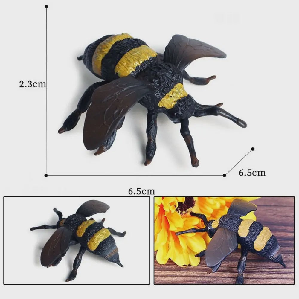 Realistische Bijen Decoratie Set - Levensechte Insect Figuurtjes voor Huis en Bureau