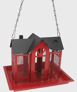 Hangend Vogelvoederhuisje met Grote Capaciteit - IJzeren Voederstation voor Tuin & Buiten