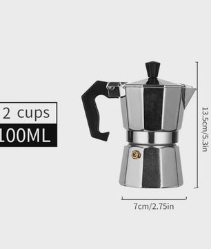 Klassieke Aluminium Moka Pot Espressomaker - Cubaanse Koffie voor Thuis & Camping