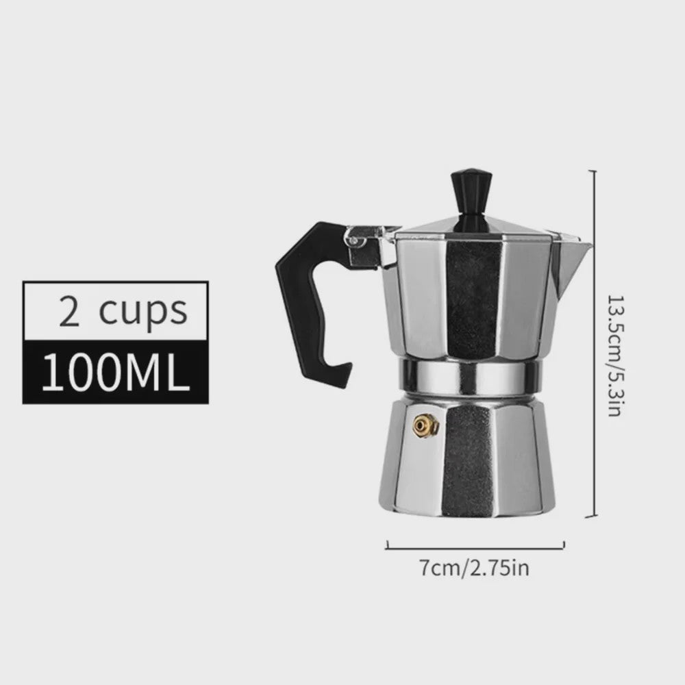 Klassieke Aluminium Moka Pot Espressomaker - Cubaanse Koffie voor Thuis & Camping