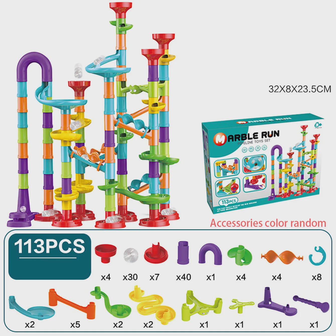 Montessori Marble Run Bouwset - Interactief Educatief Speelgoed voor Kinderen