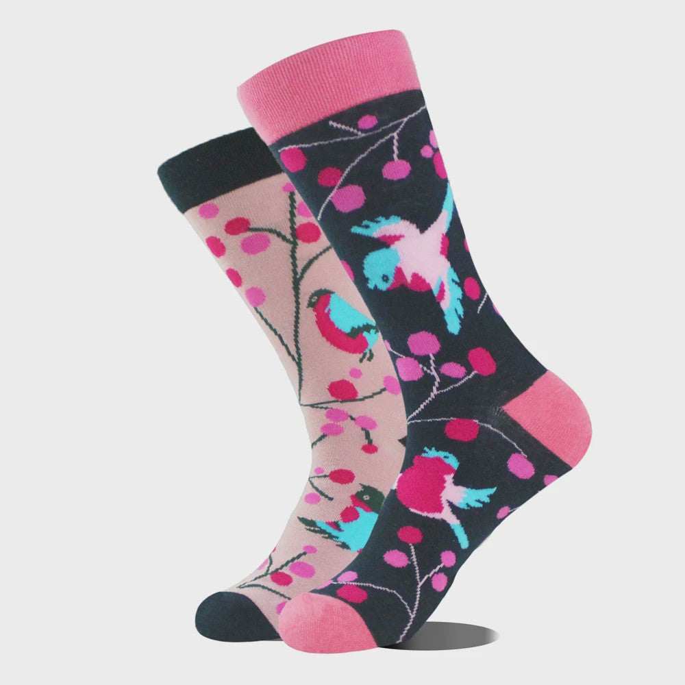 Grappige Heren Sokken met Dierenprint - Katoen, Mid-Length, Asymmetrisch Design