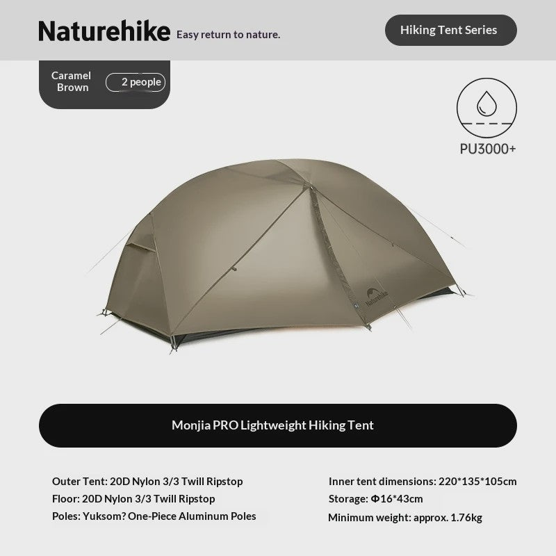 Naturehike Mongar PRO 2-Persoons Tent - Ultralicht & Waterdicht voor Trekking en Backpacking