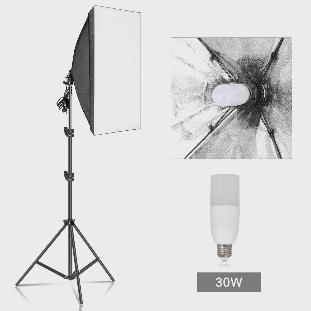 Professionele Softbox Verlichtingskit 50x70cm - Continu Licht voor Studio Fotografie