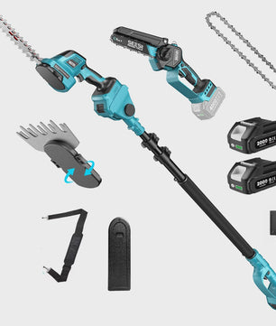 SEESII 6-in-1 Telescopische Snoeischaar & Heggenschaar - Brushless - Makita 18V Compatibel