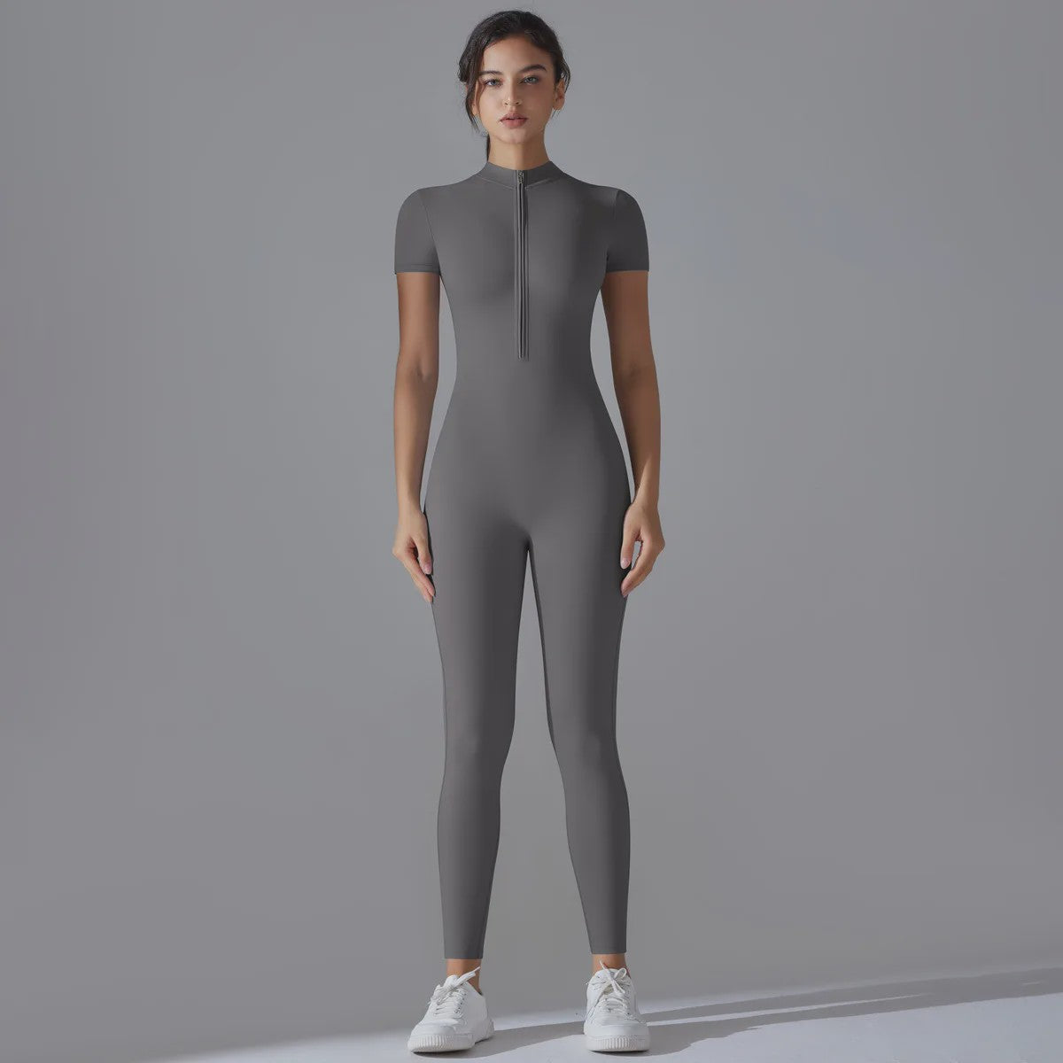 Naked Jumpsuit: Short Sleeve Yoga & Fitness Pak - Sneldrogend & Ademend