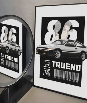 Initial D AE86 JDM Poster - Iconische Auto Kunst voor de Fan