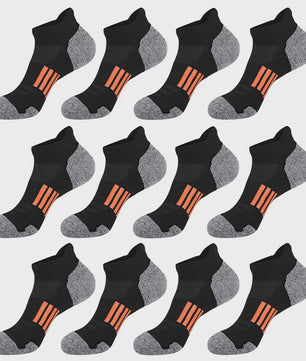 12 Paar Unisex Ademende Sportsokken - Lage Sokken voor Kinderen & Volwassenen (Maat 33-46)