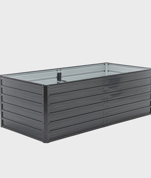 Verhoogd Zwart Metalen Plantenbak 190x90x64cm - Duurzaam & Roestvrij