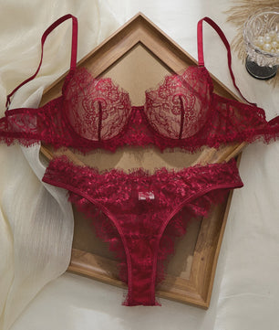 Luxe kanten bh en slip set - Naadloos en comfortabel